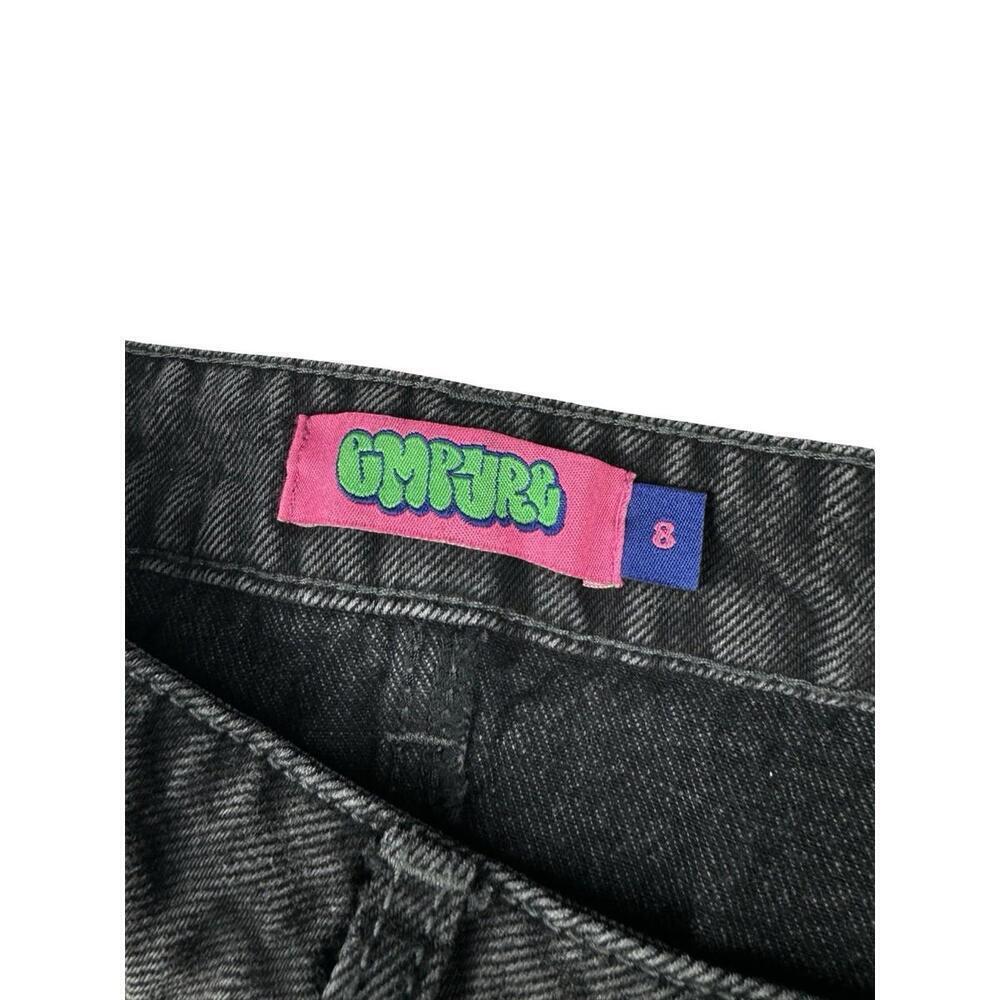 Empyre Loiter Slouchy Cargo Denim Jeans Black Wash Size US 8 - Picture 3 of 4